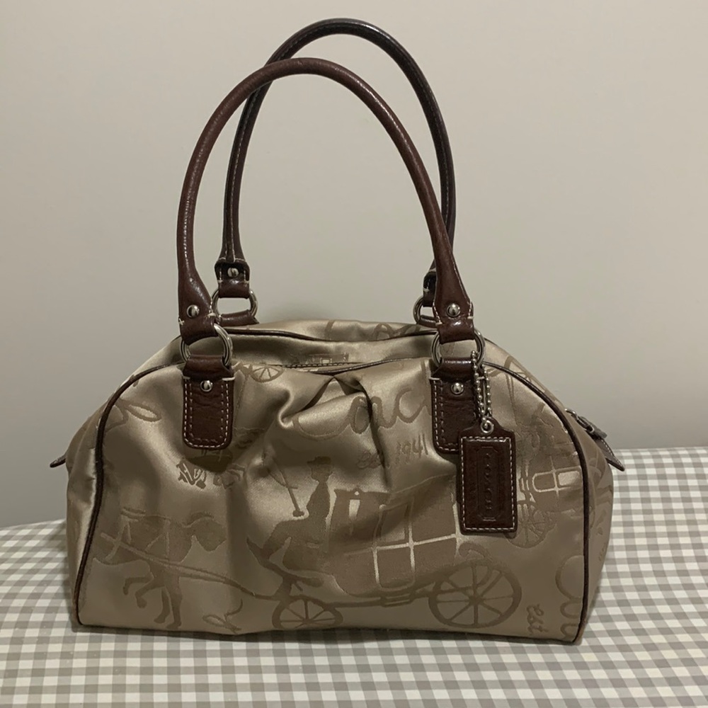 Coach Brown Signature Horse and Carriage Purse